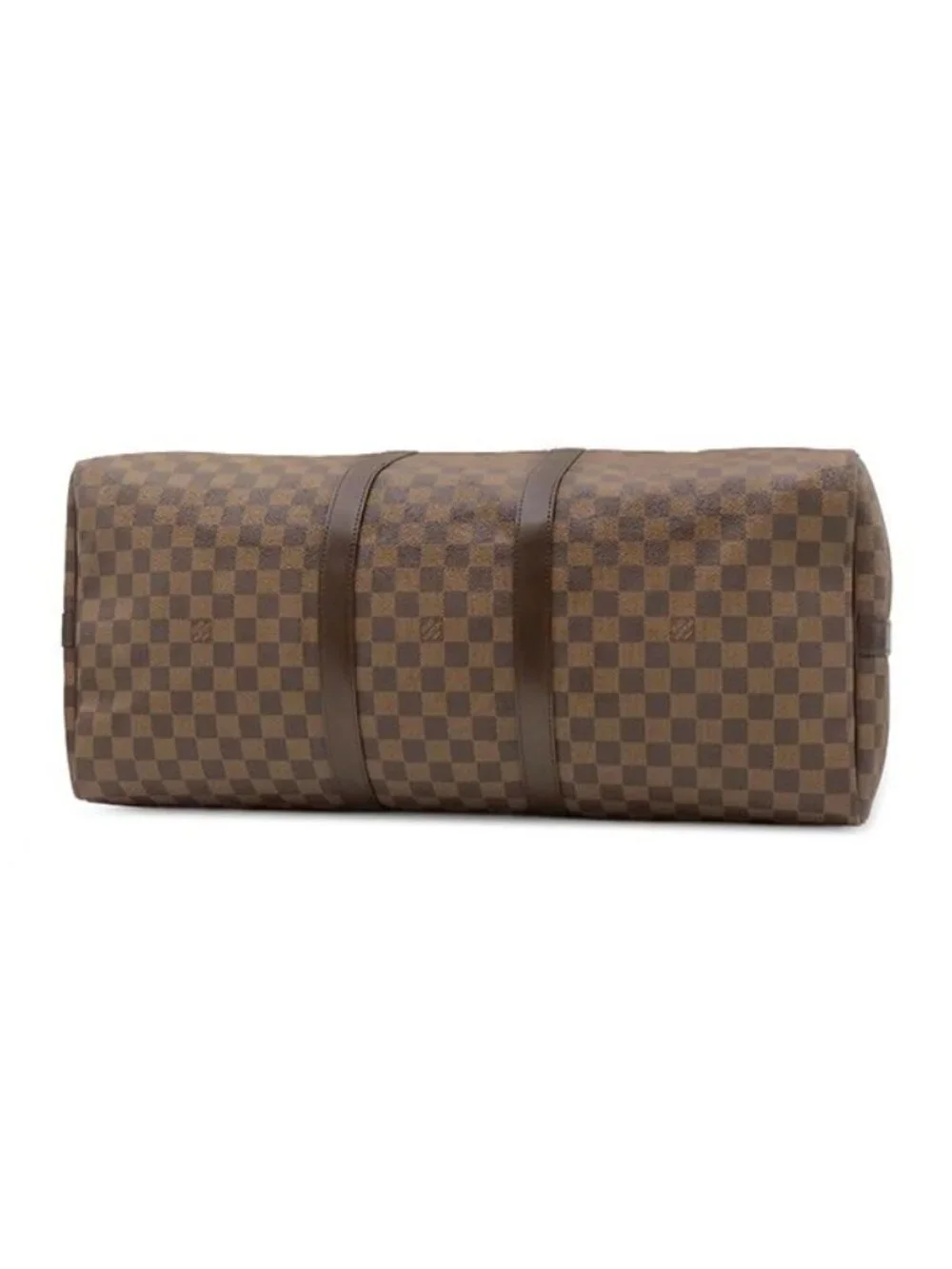 Louis Vuitton Boston Bag Keepall Bandouliere 55 Damier Canvas Ebene Gold Brown
